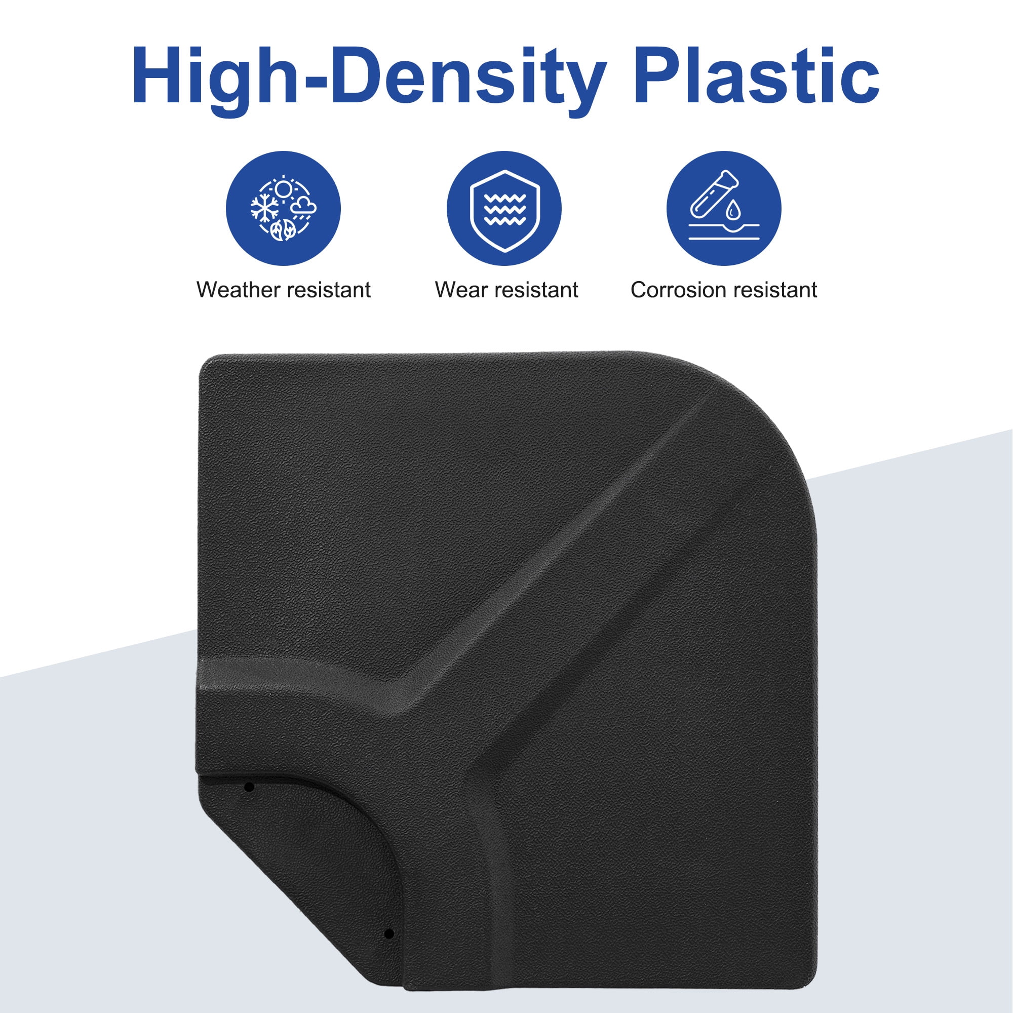 FUNDAZE Heavy Duty Square Umbrella Base Stand – 4-Piece Weighted Holder for Market, Cantilever & Offset Umbrellas, Black