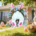 thumbnail image 6 of Easter Bunny Wreath For Door Floral Hanging Arrangement With Rabbit Figurine Welcome Creative Easter St. Patrick's Day Wreath Decorations C 45cm, 6 of 6