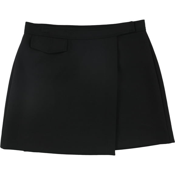 Theory Womens Snap Mini Skirt, Black, 8