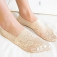 thumbnail image 2 of ENJOYW Mode Été Femmes Antidérapant Pure Dentelle Florale Invisible No Show Bateau SocksNylon, 2 of 7