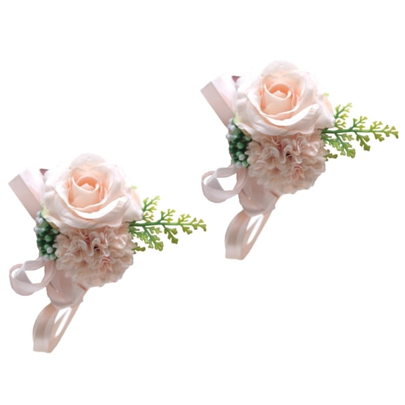 2Pcs Rose Wrist Corsages Wristband for Bridal and Bridesmaid, Wrist Corsages for Wedding Ceremony Anniversary Proms
