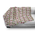 thumbnail image 3 of Vegetable Soft Flannel Fleece Throw Blanket, Fresh Product Farmers Market Theme Cartoon Radish Pattern, Cozy Plush for Indoor and Outdoor Use, 50" x 70", Dark Coral Fern Green, by Ambesonne, 3 of 6