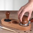 thumbnail image 3 of Mango de prensa de café soporte de madera maciza 58mm base de la manija de la máquina Afortunado Sencillez, 3 of 4