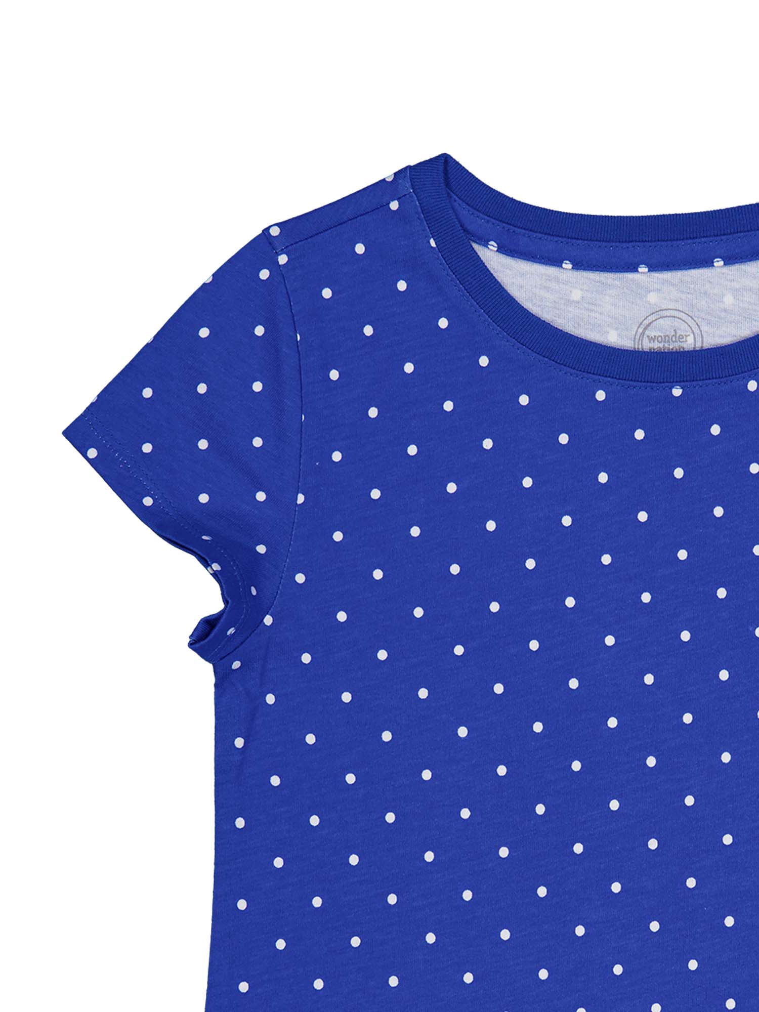 Wonder Nation Girls Kid Tough Tee with Short Sleeves, Sizes 4-18 & Plus
