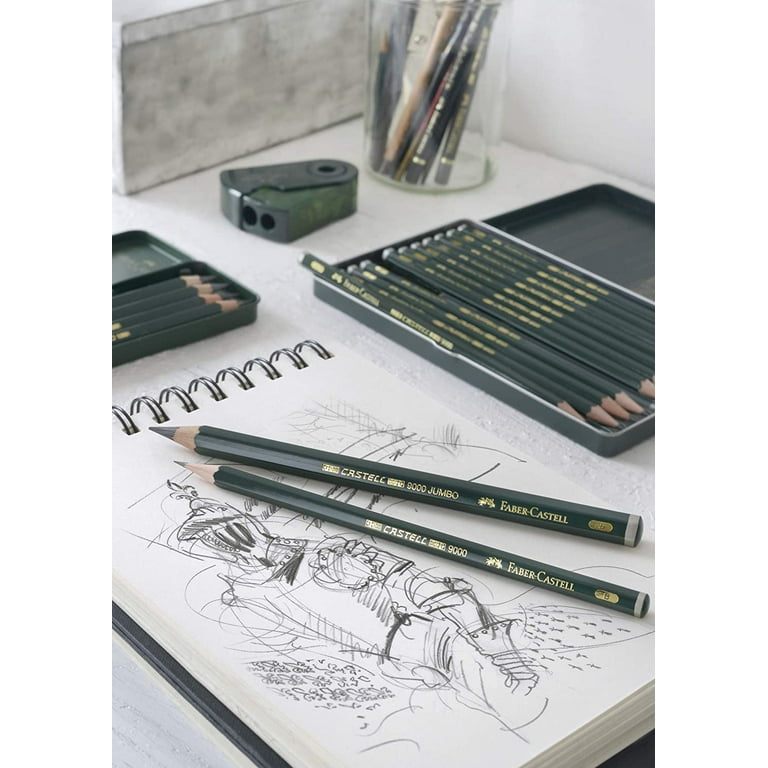 Faber-Castell 9000 Graphite Sketch Pencil Sets Art 8B - 2H set of 12 