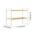 thumbnail image 3 of PONPRNGY Desktop Organizer Shelf, 2-Tier Multipurpose Wood office Desk Storage Rack,Small Computer Desk Bookshelf, Cubicle Decor Aesthetic Bookcase for Home office, 3 of 6