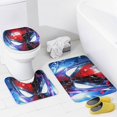 thumbnail image 6 of Spider Print 4PCS Shower Curtain Bathroom Set with Rugs, Toilet Lid Cover And Bath Mat, Shower Curtain with 12 Hooks, Durable Bathroom Decor Set, 6 of 9