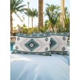 thumbnail image 6 of Outdoor Pillows Waterproof, Green Beige Boho Bedding Throw Pillows with Insert for Couch Sofa Bed, Vintage Ethnic Tribal Southwestern 12x20 Inch Pillowcases Decorative Camping Patio Pillow Set of 2, 6 of 8