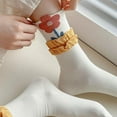 thumbnail image 5 of Women's Cute Floral Socks Ruffle Frilly Aesthetic 3D Flower Cottagecore Dress Sock 5 Pairs, 5 of 7