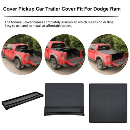 Four-Fold Hard 6.5feet Tonneau Cover Pickup Car Trailer Cover Fit For Dodge Ram 2002-2018 Vehicles Accessories
