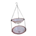 thumbnail image 4 of S SERENABLE Garden Bird Feeder Drinker Plate Hanging Bird Bath for Backyard Balcony Yard Purple, 4 of 9