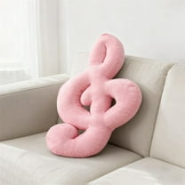 TAROFISH Musical Note Throw Pillow 19.69 Inch Soft Plush Cushion for Music Lovers Home Decor Bed Sofa Living Room,Pink,1PC