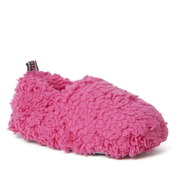 Dearfoams Kid's Skye Fuzzy Closed Back House Slipper