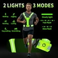 thumbnail image 5 of Adjustable Reflective Gear Security Vests USB Rechargeable Safety High Visibility Night Outdoor for Running Cycling Sports (Orange), 5 of 7