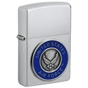Zippo United States Air Force Emblem Satin Chrome Pocket Lighter
