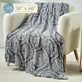 thumbnail image 3 of Elegant Comfort Lightweight Printed Throw Blanket- All Season, Ultra Soft, Plush- Decorative Throw Blankets, Perfect for Lounging, 50 x 60 inches, Gracey, Throw Blanket, 3 of 5