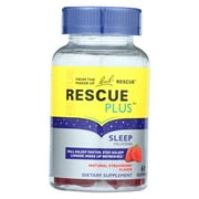 RESCUE! Bach Rescue Plus Sleep Gummies, Melatonin, Strawberry Flavor, 60ct