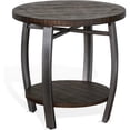 thumbnail image 2 of Home Square 24" Mahogany Wood & Metal End Table in Tobacco Leaf - Set of 2, 2 of 7