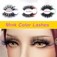 thumbnail image 2 of Volumen de color Pestañas postizas suaves naturales Pestañas postizas para maquillaje dramático Cosplay Pestañas de color de visón 8-25 mm hola suerte  unisex, 2 of 2