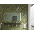 thumbnail image 2 of 60" Solid Surface Stone Wall Mount Shallow Basin Bathroom Sink - Black, 2 of 9