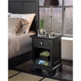 thumbnail image 2 of Homestyles Bedford Table de Nuit en Bois, Noir, 2 of 30