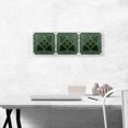 thumbnail image 2 of ARTCANVAS Art Deco White Geometric Lines on Green Panoramic Canvas Art Print - Size: 36" x 12" (1.50" Deep), 2 of 9