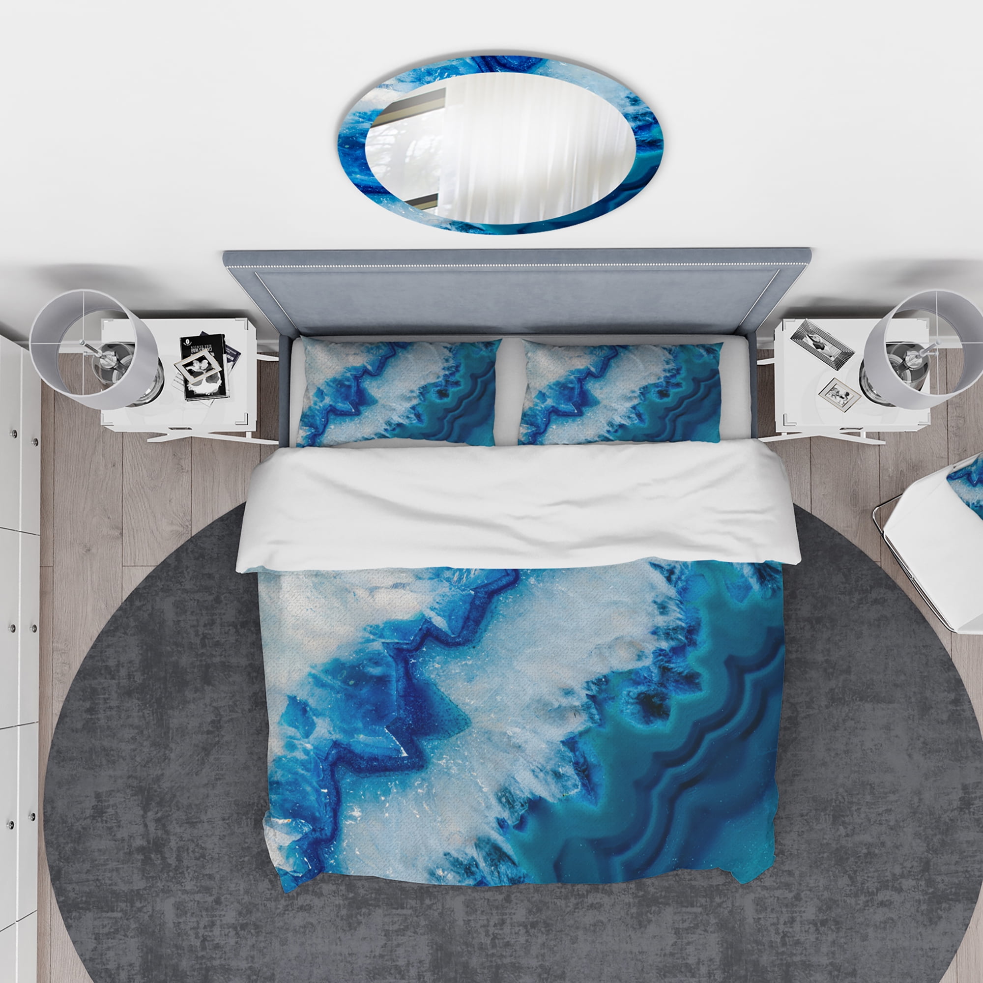 Designart 'Geode Slice Macro' Abstract Duvet Cover Set