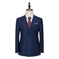 thumbnail image 5 of 2023 Fashion  Men‘s Casual Boutique Slim Double Breasted Solid Color Business Wedding Suit Blazers Dress Jacket Coat, 5 of 7