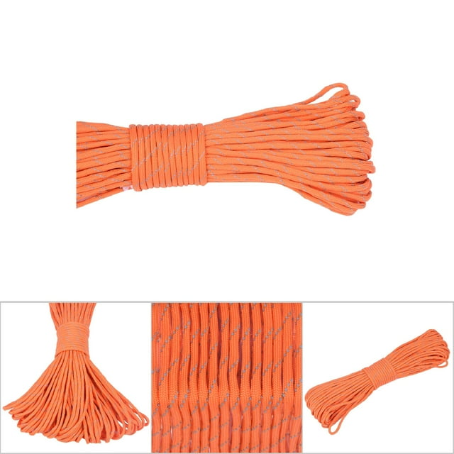 Paracord 31m Reflective Multi Function Paracord Lanyard 9 Strand Core Rope for Camping HuntingOrange