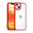 thumbnail image 1 of SaniMore Case for iPhone 14 Plus (6.7" 2022), High-quality Crystal-clear PC Backplane [Anti-scratch No-yellowing] Strong Drop Resistant Shockproof Bumper Wireless Charging Anti-slip Slim Cover, Red, 1 of 7