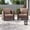 Sand, variant on ACEGOSES Outdoor Patio Wicker Chairs Set of 2, Brown Rattan Seating with Thick Cushions for Lawn or Poolside, Light Gray