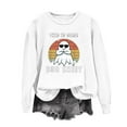 thumbnail image 1 of Ailaofu Halloween Sweatshirt for Women Funny Ghost Graphic Shirt Spooky Season Long Sleeve Tops, 1 of 3