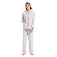 thumbnail image 2 of GLOBAL Womens Flannel Cotton Pajama Set Long PJs Flannel Loungewear Sleepwear,Size S-3XL, 2 of 5