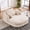 Beige, variant on Oversized Chaise Lounge Chair Indoor, Deep Seat Chenille Sleeping Couch, Cloudlike Reading Chair For Living Room, Bedroom, Reading Room,Grey