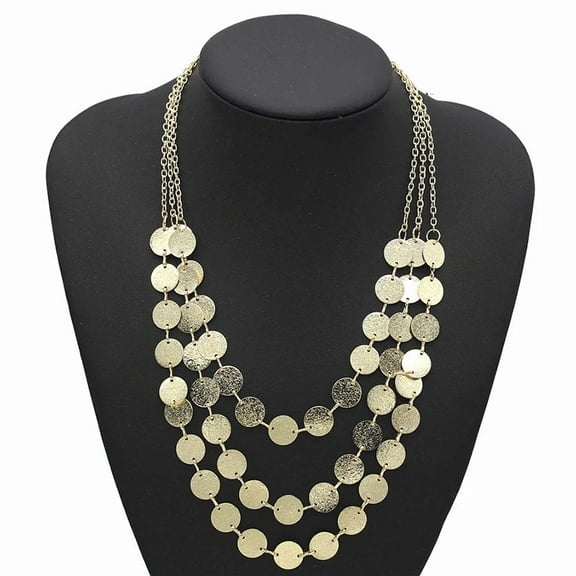 Bestselling Ethnic Round Collar Necklace with Multi-Layer Gold Coins