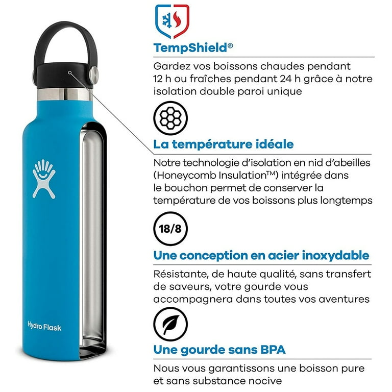 Hydro Flask 24 oz Water Bottle Stainless Steel, Vacuum Insulated