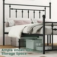 thumbnail image 6 of Costway Queen Size Metal Bed Frame with Headboard Under-bed Storage Mattress Foundation, 6 of 10