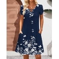 thumbnail image 6 of Zeagoo Summer Dresses for Women 2025 Vacation Sun Dress Women's A Line Dresses with Pockets Shift Dress Short Sleeve Beach Dress Loose T Shirt Dresses, 6 of 6