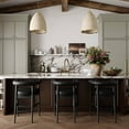 thumbnail image 2 of Spara Black Vegan Leather Counter Stool, 2 of 6