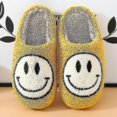 thumbnail image 1 of 37-38 Zapatillas sin cordones cálidas y cómodas de felpa suave con cara sonriente retro para parejas Winte, 1 of 4