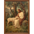 thumbnail image 1 of Jesus and Sheep Canvas Wall Art 15.75x11.81 Inches, 1 of 8