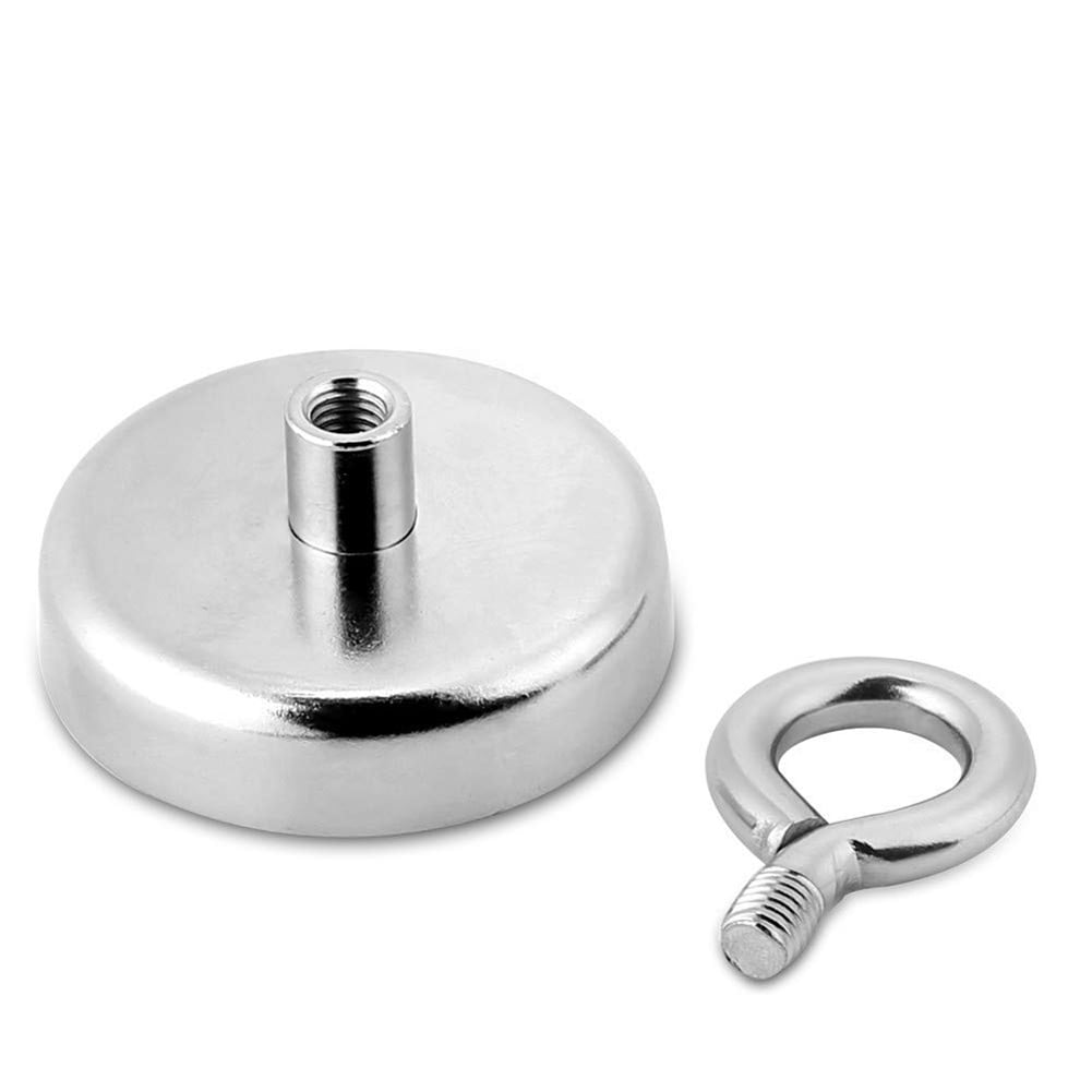 Neodymium Magnet Super Strong Powerful Salvage Hook Round Fishing Magnetic Ring 