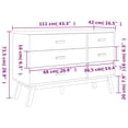 thumbnail image 4 of vidaXL Drawer Cabinet OLDEN Brown Solid Wood Pine, 4 of 5