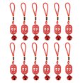 thumbnail image 1 of 12 colgantes de campana de 15,5 cm de alto, de madera roja, con forma de palabra, para árbol de Navidad, puerta, decoración del hogar., 1 of 14