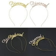 thumbnail image 6 of CANKER Metal Thin Headband Funny Divorced Letters Tiara Hair Hoop Party Decorations Supplies for Newly Unwed Single Women Gift, 6 of 16