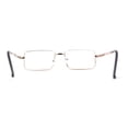 thumbnail image 2 of Squared Rectangle Dad Style Metal Rim Eye Glasses Rose Gold, 2 of 4