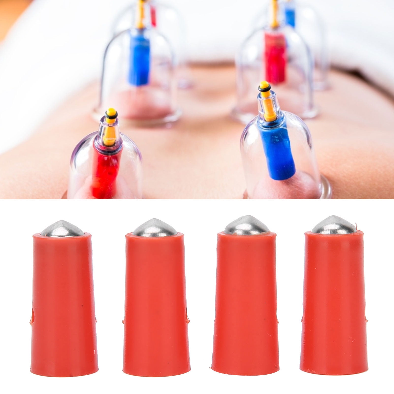 Ymiko 4pcs Vacuum Cupping Needle Cupping Therapy Vacuum