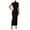 Black, variant on kamemir Women's Ruched Bodycon Dress Summer Casual Sleeveless Back Slit Elegant Club Evening Party Cocktail Maxi Dresses(Orange,M)