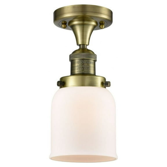 Innovations Lighting - Bell - 1 Light Semi-Flush Mount In Industrial Style-9