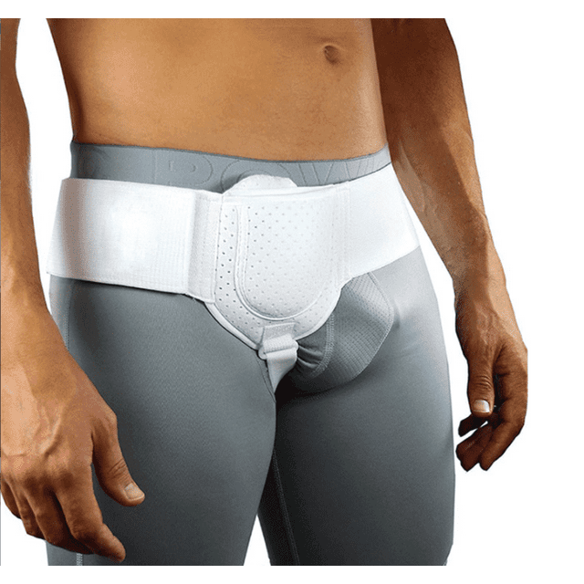 Soporte para hernia, hernia única, tratamiento escrotal inguinal, lado izquierdo o derecho, mediano (lado derecho)